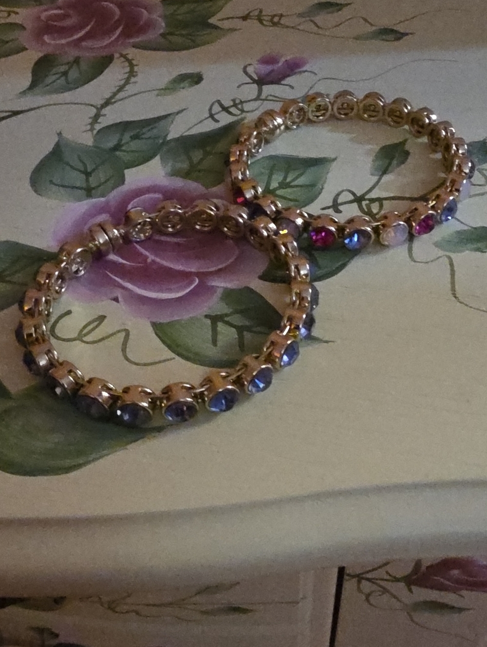 Off Park(R) Collection Multi-color Crystal Gold Tone Bracelet Set Of 2